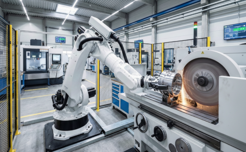 Ứng Dụng Robot 6 Trục Trong Gia Công Mài: Kiểm Soát Quỹ Đạo và Độ Chính Xác